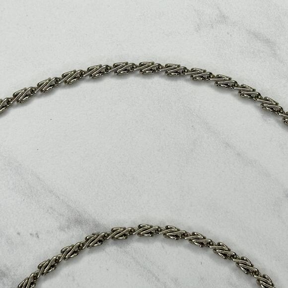 Silver Tone Swirl Chain Link Purse Handbag Bag Replacement Strap - Picture 4 of 9